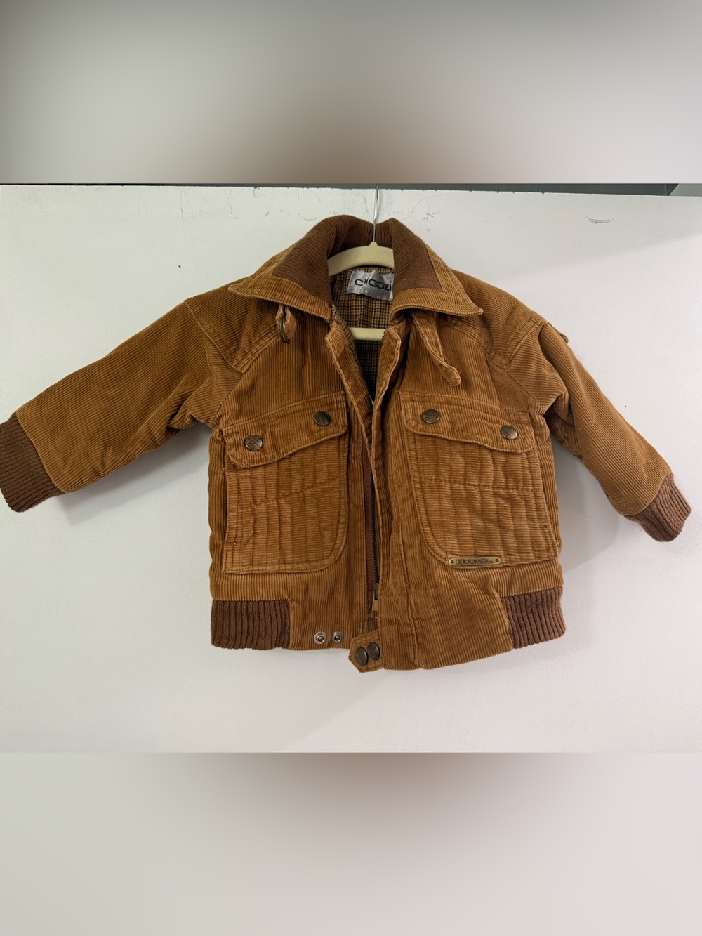 Choozie Designs by Jina Vintage Kids Corduroy Puffer Jacket in Brown Size 2T
